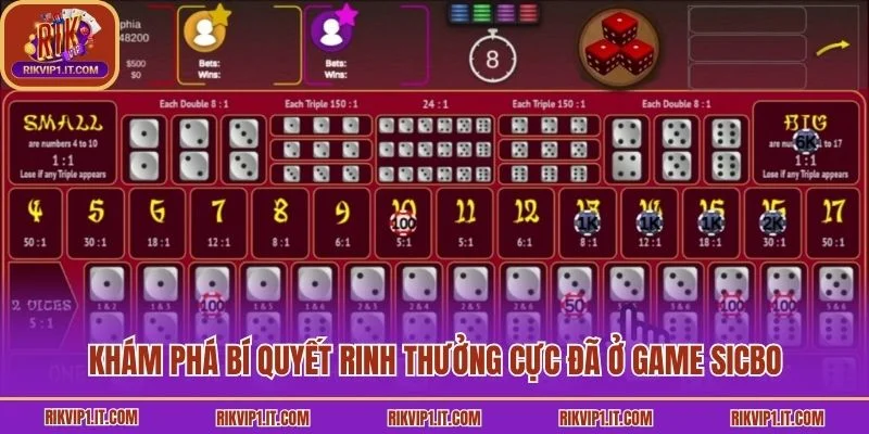Khám phá bí quyết rinh thưởng cực đã ở game Sicbo