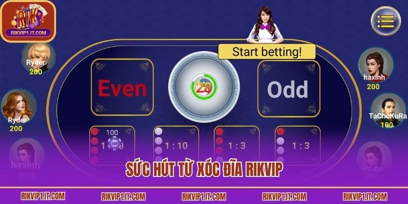 Sức hút từ xóc đĩa Rikvip